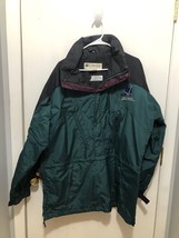 Columbia Mens Large Green Rain Jacket Windbreaker 4 Zippered Pockets - $15.83