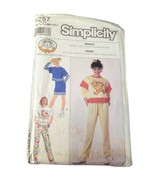 Vtg Simplicity Pattern 9257 Pants Skirt &amp; Shirt Garfield Transfer &amp; Tag ... - £5.49 GBP