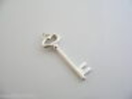 Tiffany &amp; Co Large Oval Key Pendant Silver Vintage Charm for Necklace Love Gift - $328.00