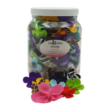 Assorted Flower Style Pet Ribbons in Jar - 200 Bows - £101.55 GBP