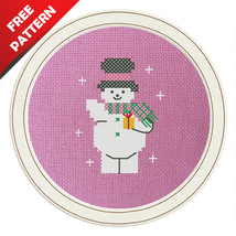 Snowman Free cross stitch PDF pattern - £0.00 GBP