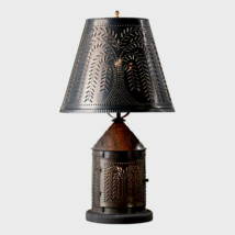 Fireside Lamp with Willow Shade in Kettle Black Tin - 3 way image 2
