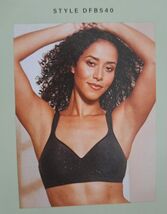 BALI Women T-shirt Bra SIZE 42DD BLACK Comfort Wirefree Lightly Lined DF... - $15.74
