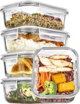 5-Pack Glass Storage Containers, 22oz Capacity for Meal Prep &amp; Leftovers - $56.38