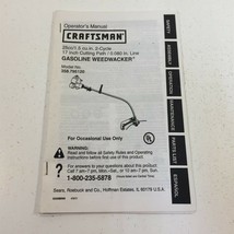 Craftsman 358.795120 Gasoline Weedwacker Operator&#39;s Manual - $12.99