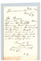 1884 Handwritten Letter CM Leslie Tonawanda Erie NY New York Historical ... - $37.01
