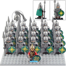 Lord of the Rings Rohan Warriors Army Lego Moc Minifigures Toys Set 21Pcs - £26.37 GBP