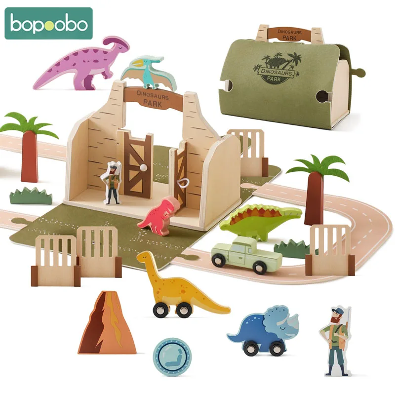 Children&#39;s Montessori Toy Dinosaur Balance Toys Wooden Animal Stacking Toy - £15.47 GBP+