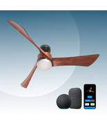 All Seasons 54&quot; Ceiling Fan with Light, Quiet, Alexa/Google, 3 Color LED... - $259.99