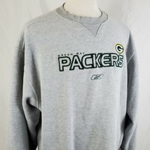 Reebok Green Bay Packers  Sweatshirt NFL Team Apparel XXL Gray Crew Embroidered - $21.99
