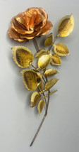 Home Interiors Copper Brass Rose Leaves 3D Metal Wall Art Vtg Valentine Homeco - £16.59 GBP