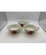 Set of 3 Herend Hungary CHINESE BOUQUET RASPBERRY #734 Tea Cups - €170,11 EUR