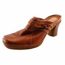 Clarks Artisan Size 7 M Brown Almond Toe Mule Leather Women - £15.73 GBP