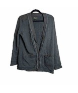 Eddie Bauer Womens Gray Button Up Cardigan Sweater Size Large Pockets Boho - $23.19