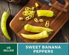 25 Seeds Sweet Banana Pepper Seed Heirloom GMO Free Easy To Grow - £15.37 GBP