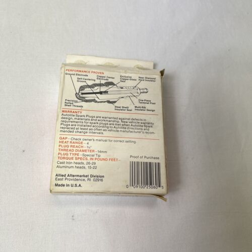 Autolite 4 2744 Copper Spark Plugs Set of 4 Replaces NGK Nippondenso NOS - $4.50