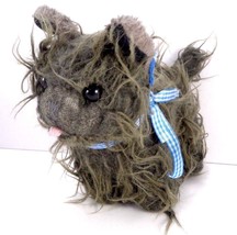 Wizard of Oz Plush Dorothy Scottie Dog Toto 9&quot; Stuffed Animal Blue White Bow - £12.77 GBP