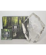 Mats Jonasson Full Lead Crystal Wolf Paperweight Signed Sweden in Box U116 - £71.35 GBP