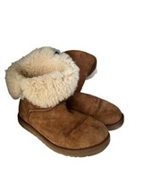UGG Australia Womens BAILEY BUTTON Boots Chestnut Brown Suede Lined 5803 Sz 8 - £29.31 GBP