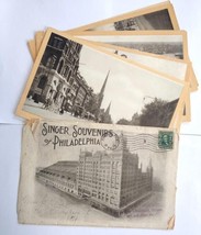 Lot 1904 Antique Singer Sewing Machine Philadelphia Pa Souvenier Cards Envelope - £52.91 GBP