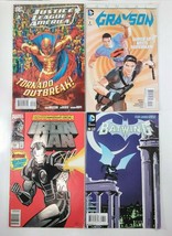 4 Comic Books DC &amp; Marvel Comics: Justice League, Grayson, Iron Man, Batwing - £5.40 GBP