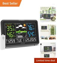 Atomic Weather Station with Adjustable Backlight - Indoor/Outdoor Thermo... - $80.14