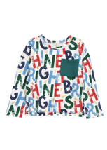 NWT TUCKER + TATE Babies&#39; Pocket T-shirt In Ivory Egret Shine Bright Size 12M - £9.32 GBP