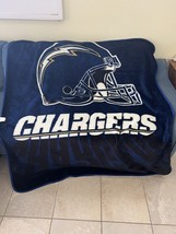 Vtg Northwest Company NFL Los Angeles Chargers Blanket  Acrylic/poly 53” X 63” - $29.69