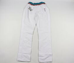 Vtg 90s Champion Mens 36 Game Worn Detroit Pistons Tearaway Pants White ... - $98.95