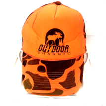 Vintage Outdoor Channel Orange Camo Snapback Trucker Mesh Hat Cap OTTO - $14.25