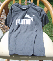 Puma T Shirt Boy&#39;s Short Sleeve Black Size MEDIUM (10-12) - $3.79