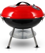 14&#39;&#39; Portable Charcoal BBQ Grill With Dual Venting System for Backyard &amp;... - $35.58