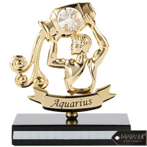 Matashi 24K Gold Plated Zodiac Astrological Sign Aquarius Tabletop Figurine - £22.34 GBP