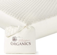 Whisper Organics, 100% Organic Cotton Mattress, Ivory, Cal King Bed Size - £176.98 GBP