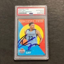 2012-13 Panini Past &amp; Present #123 Rudy Gay Signed Card AUTO PSA Slabbed Grizzli - £47.01 GBP