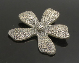 SILPADA 925 Silver - Vintage Dark Tone Hammered Flower Motif Pendant - PT19143 - £50.38 GBP