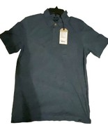 PRANA Mens S Tall Garvan Short Sleeve Polo Style Casual Unisex Blue - £21.10 GBP