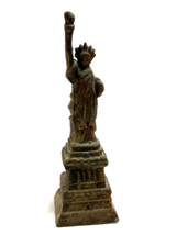 Vtg Statue of Liberty Cast Metal Souvenir New York 6” Bronze Metal Replica - £5.50 GBP