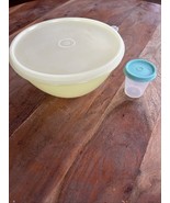 VINTAGE TUPPERWARE #235 YELLOW WONDERLIER BOWL WITH #228 SHEER LID - $9.50