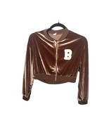 SHEIN Kids Velour Crushed Velvet Cropped Jacket Monogram B Embroidered S... - $276.15 MXN