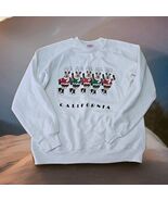 Hanes Vtg 90's Christmas Reindeer California Crewneck Sweatshirt Womans ... - $29.70