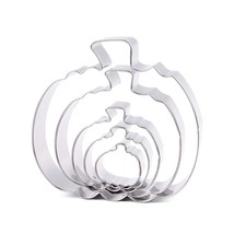 Pumpkin Cookie Cutter Set - 5 Piece Different Sizes Pumpkin Shapes Stain... - £12.74 GBP