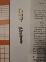 Vintage CLUE Game Instructions 1949 1950 Replacement Pieces Notes Rope Wrench - £8.68 GBP