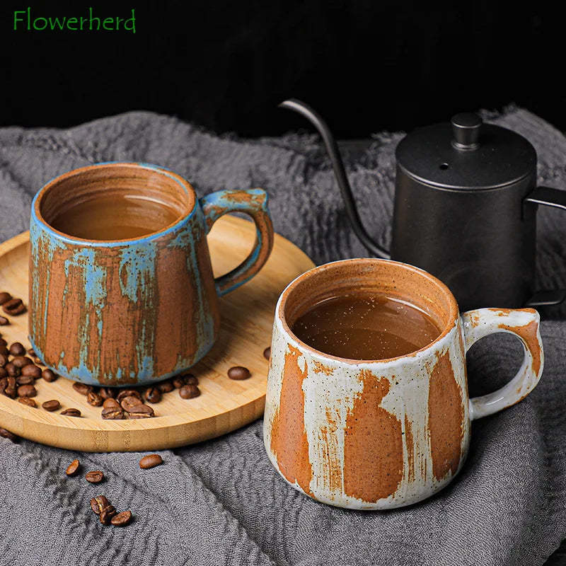 Handmade Retro Japanese Ceramic Coffee and Tea Mug - $30.99+