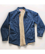 Wrangler Shirt Mens M Blue Denim Sherpa Lined Shacket Jacket Pockets Adult - €17,31 EUR