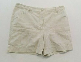 Denver Hayes Classic Fit Casual Shorts Women&#39;s Size 16X6 Beige Cotton - $10.74 CAD