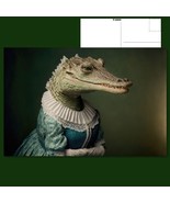  &quot;Postcard: Victorian Crocodile - Elegance in a Vintage Dress&quot; ️ - £4.73 GBP