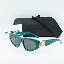 BALENCIAGA BB0095S 005 Green/Gray 53-19-135 Sunglasses New Authentic - £184.94 GBP