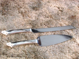 LENOX knife &amp; spatula silverplate ea w/2 hearts w/rhinestones ? (hall C) - $21.78