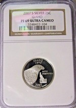 2007-S Idaho State Silver Quarter-NGC PF69 Ultra Cameo - £17.91 GBP